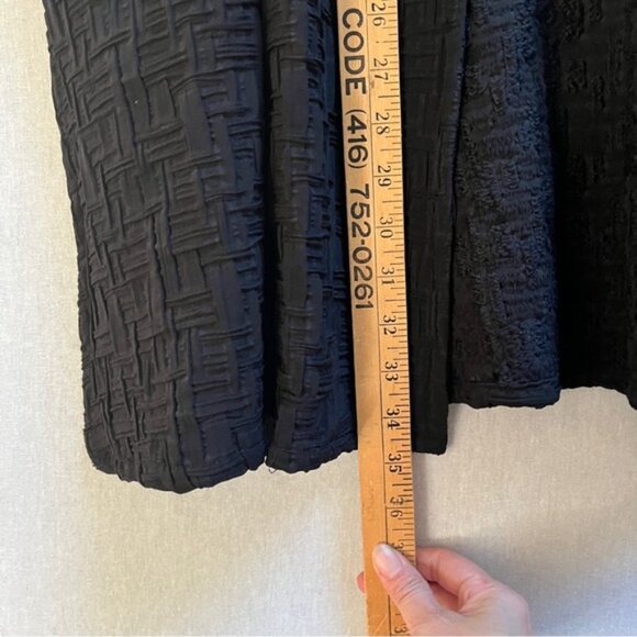 Marla Wynne Black Textured Top Coat Jacket Sz L - Picture 9 of 10